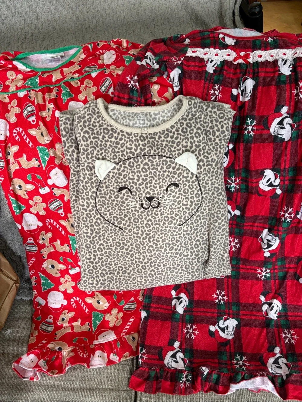 Girls Nightgown lot — Rudolph, Mickey and Minnie